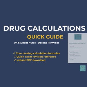 Medikament-Berechnung Kurzanleitung PDF für Pflegekandidaten | Still-Dosierung Formel-Blatt | Prüfungsvorbereitungen