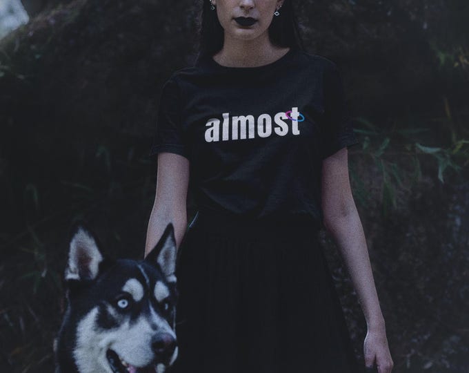 almost halo shirt - Unisex Cotton Crew Tee
