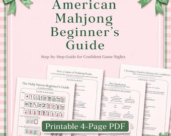 American Mahjong Beginner Guide | Charleston, Strategy, Game Night (Printable PDF)
