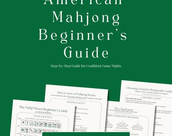 American Mahjong Cheat Sheet Printable | Beginner Mahjong Guide | NMJL Card Help | Charleston Strategy | How to Play Mahjong