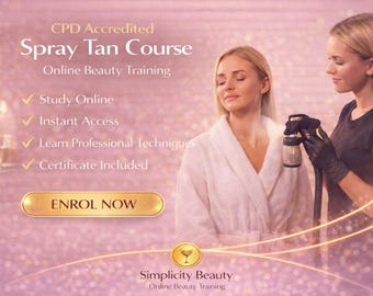 CPD Accredited Spray Tan Course | Online Professional Beauty Training (Digital Certificate)