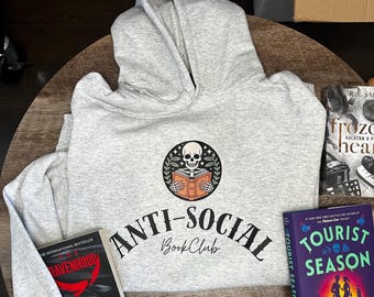 Anti-Social Book Club Hoodie – Unisex Reading Sweatshirt