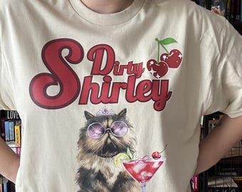 Dirty Shirley Cat Cocktail Graphic Tee (DCC Lovers)