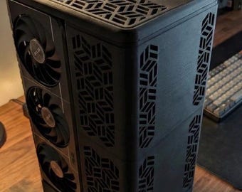 Caja vertical Mini-ITX SFF – Torre de PETG con fibra de carbono impresa en 3D