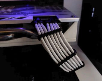 Soporte de GPU de fibra de carbono, peines de cables, accesorio para PC impreso en 3D