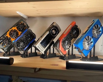 Soporte para GPU de fibra de carbono impreso en 3D: soporte para exhibición de hardware de PC