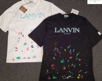 Lanvin Paris Graphic T-Shirt | Paint Splash Designer Style Tee