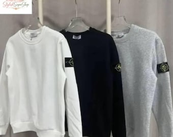 Unisex Crewneck Sweater, Streetwear Pullover, Casual Cotton Sweatshirt