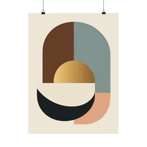 Neo Deco Inlay Poster | Modern Living Room Wall Art | 18x24 inch poster