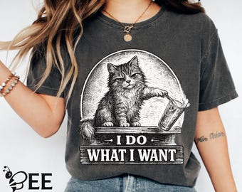 Funny Cat PNG: Sassy Feline Attitude Quote, Vintage Pet Graphic (Digital Download)