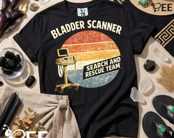 Bladder Scanner Search Team PNG: Retro Nurse Medical Humor Graphic (Digital Download)
