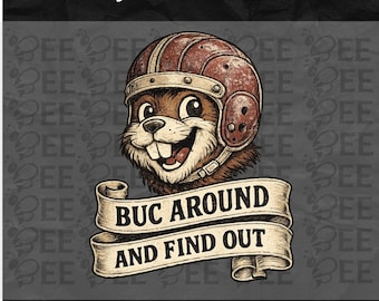 Vintage Beaver PNG: Retro Pun Graphic, Woodland Animal Humor (Digital Download)