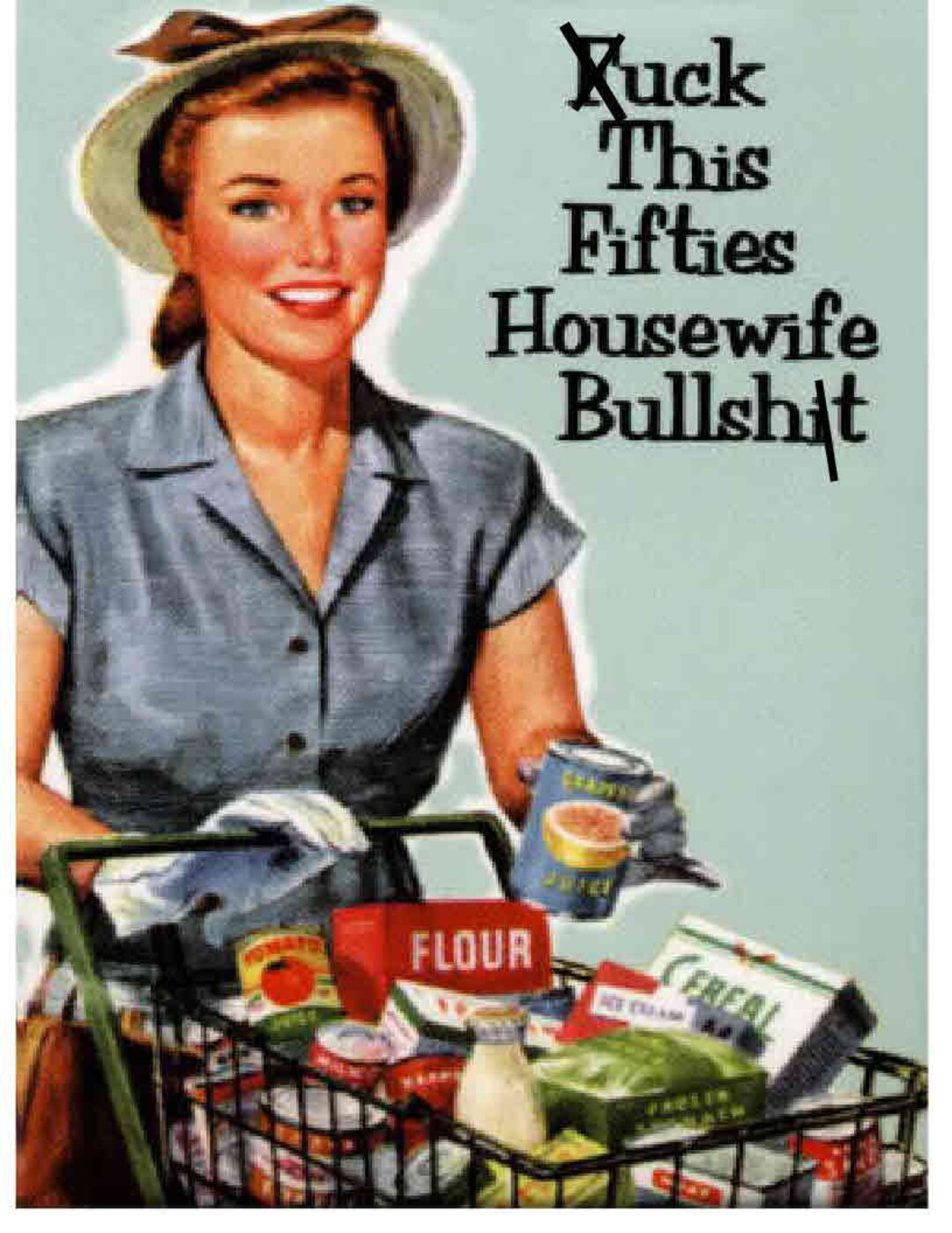 Fuck This 50s Housewife Bullshit Funny Kitchen Towel Mature pic