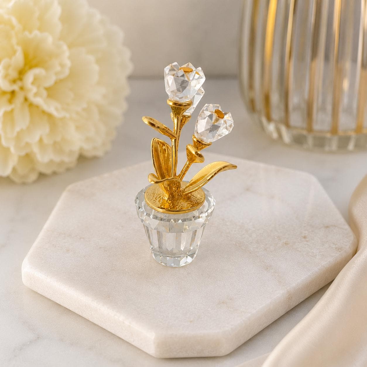Swarovski Crystal Figurine Flowers in Pot - Etsy