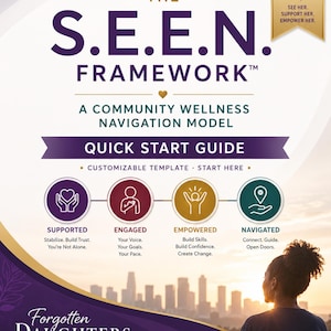 S.E.E.N. Framework™ Quick Start Guide | Trauma-Informed Wellness Navigation | Fillable PDF | Case Management | Nonprofit Toolkit