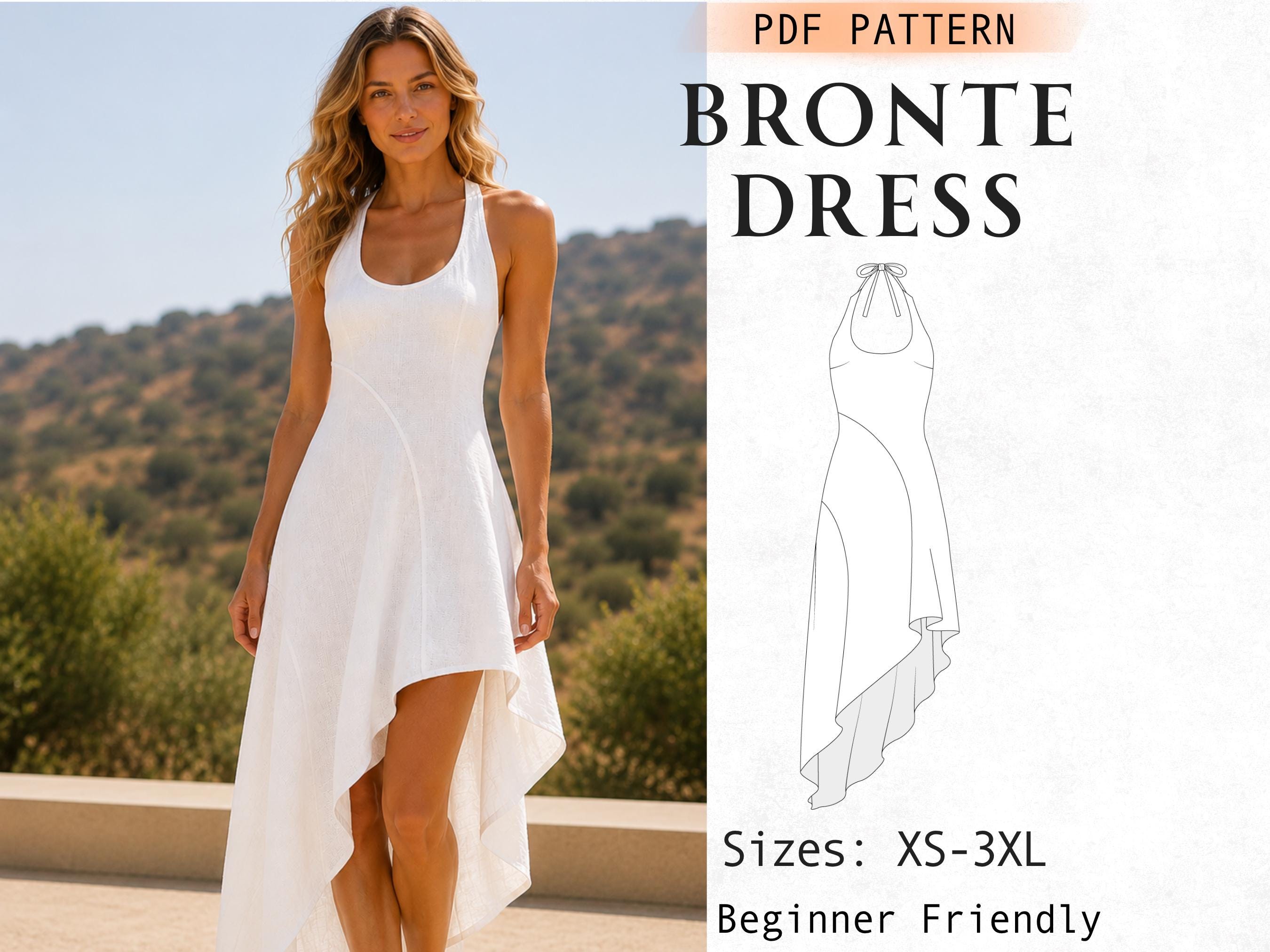 Asymmetrical Hem Dress Pattern