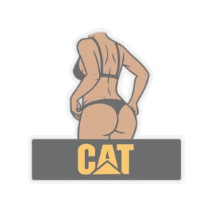 Raupe Pin-Up Parodie Vinyl Aufkleber Mechaniker Humor Aufkleber Bild 1