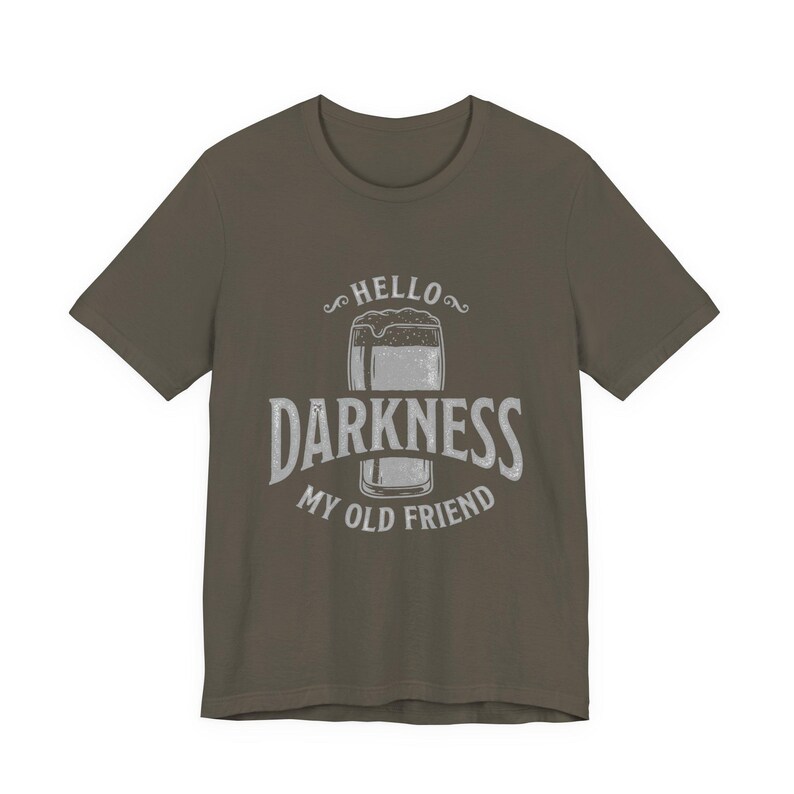 Camiseta estilo Guinness "Hola, oscuridad, mi viejo amigo" (Bella Canvas) imagen 6