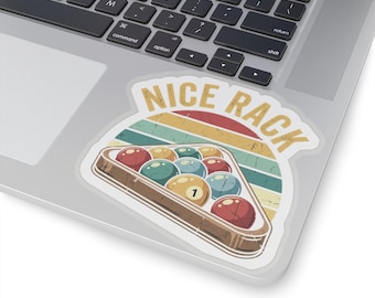 Schönes Rack Pool Balls Vinyl Aufkleber Vintage Billard Spiel Raum Dekor