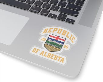 Republik Alberta Aufkleber im Kiss-Cut Design