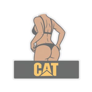 Raupe Pin-Up Parodie Vinyl Aufkleber Mechaniker Humor Aufkleber Bild 3