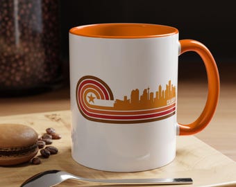 Retro Calgary Skyline Becher Vintage Alberta Kanada Kaffeetasse