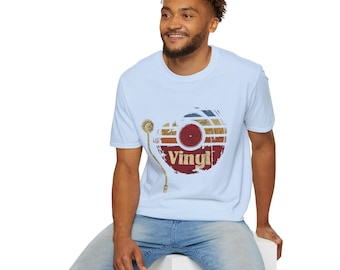 Retro Schallplatten Grafik T-Shirt Musik Liebhaber DJ Geschenk T-Shirt (Gildan Softstyle)
