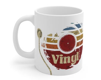 Retro Schallplatten Tasse - Musik Liebhaber, DJ Kaffee Geschenk