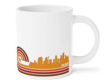 Retro Calgary Skyline Becher Vintage Alberta Kanada Kaffeetasse