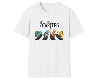 The Starters Parody Tee Pokmon Kawaii Gaming Gift Shirt T-Shirt (Gildan Softstyle)