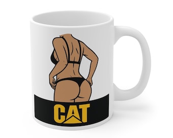 Raupe Pin-Up Parodie Becher Lustiger Mechaniker Geschenk - Kaffeebecher