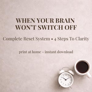 Adhd Reset Planner Kit | 4 Printable Worksheets | Neurodivergent Gift | Adult Adhd Daily Planner | Instant Download