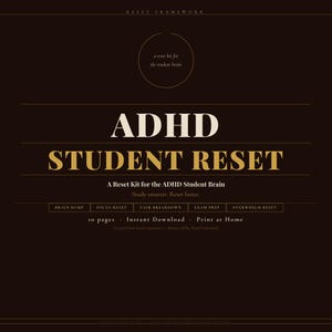 Kit di supporto per studenti con ADHD / 10 schede stampabili / Regalo per studenti neurodivergenti / Agenda per studenti / Download immediato