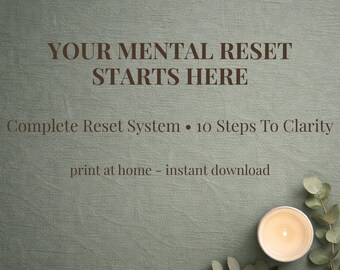 Overwhelm Reset Worksheet | Neurodivergent Gift | Adult Adhd Daily Planner Printable | Mental Clarity Worksheet | Instant Download