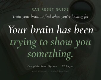 RAS Reset Guide | Train Your Brain to Find What You’re Looking For | Printable Workbook | Neuroscience & Manifestation | Instant Download
