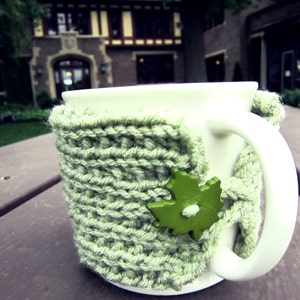 Present till mamma Presentidéer Mors dag-present Kaffeälskare Drick mysigt lövkaffe Mysig stickad muggvärmare Återanvändbar kaffetillbehör Lärare bild 4