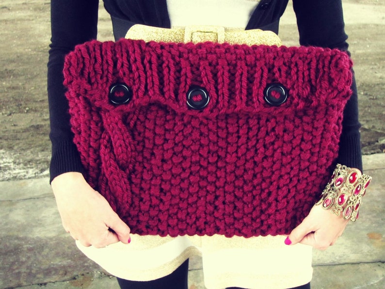 Knitted Laptop Sleeve Computer Cozy Electronic Case Red Cable Etsy