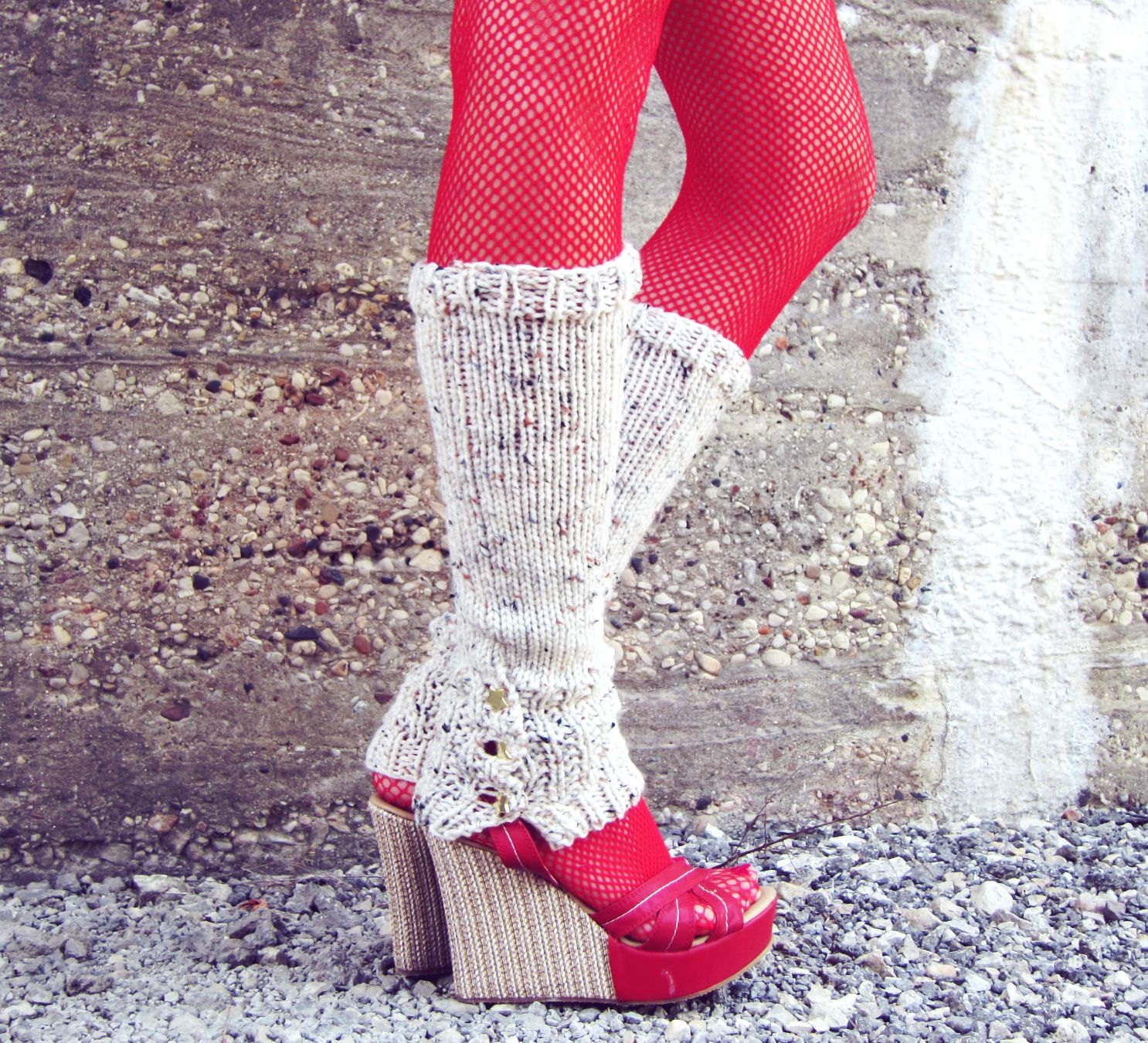 Leg Warmers Knit Leg Warmers Beige Leg Warmers Teen Leg Etsy