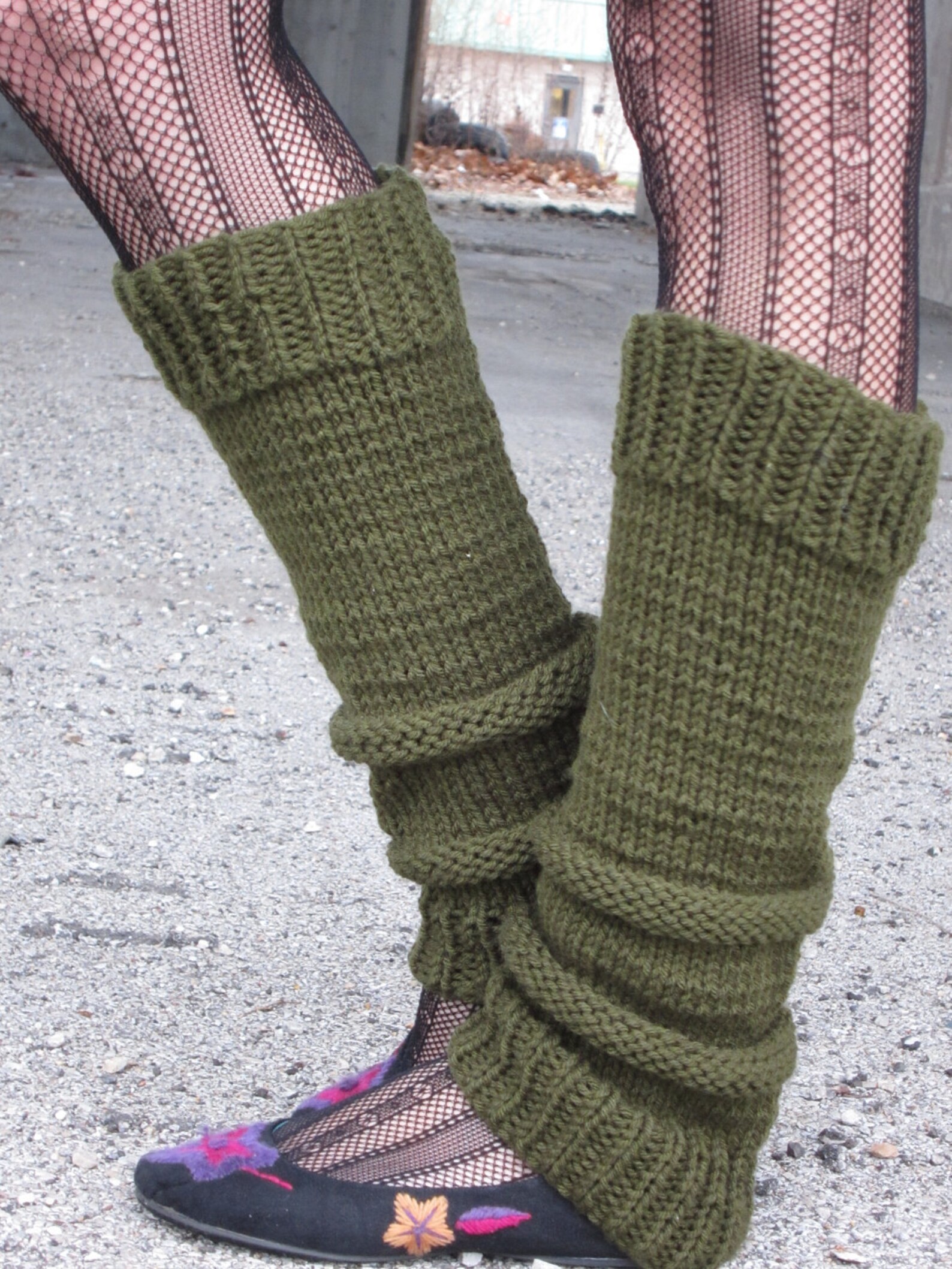 Leg Warmers Knit Leg Warmers Green Leg Warmers Teen Leg Etsy