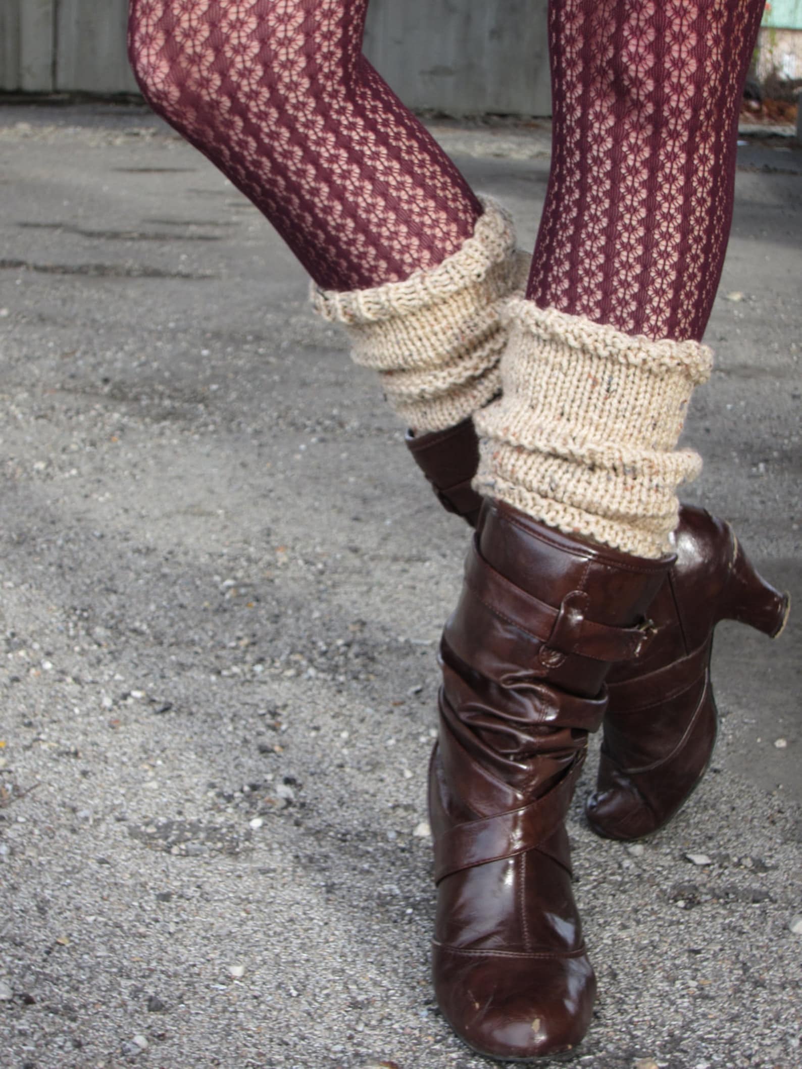 Leg Warmers Knit Leg Warmers Tan Leg Warmers Teen Leg Warmers Womens