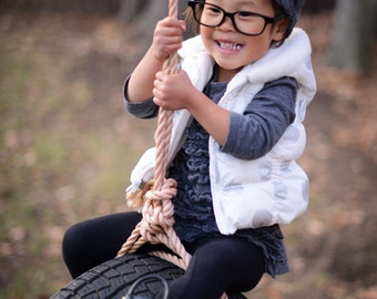 Kids Cable Knit Hat Girls Beanie Gray Toddler Hat Crochet Childrens Cap Knitted Hat
