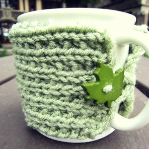 Present till mamma Presentidéer Mors dag-present Kaffeälskare Drick mysigt lövkaffe Mysig stickad muggvärmare Återanvändbar kaffetillbehör Lärare bild 1