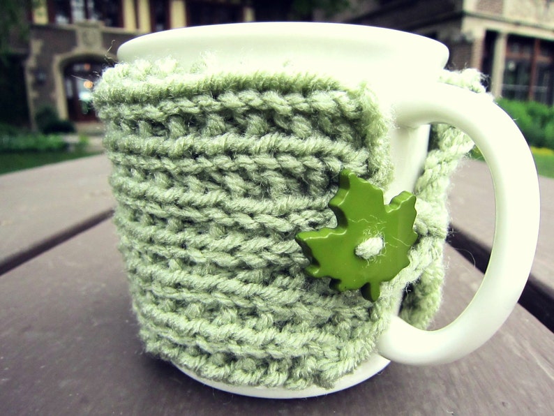 Present till mamma Presentidéer Mors dag-present Kaffeälskare Drick mysigt lövkaffe Mysig stickad muggvärmare Återanvändbar kaffetillbehör Lärare bild 1