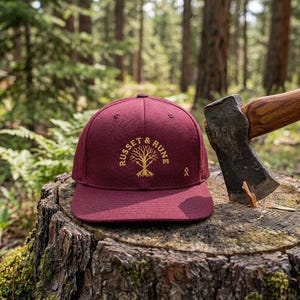 Broderad Snapback-keps, Tree Heritage-keps, Snapback för friluftsmänniskor, gåva för naturälskare