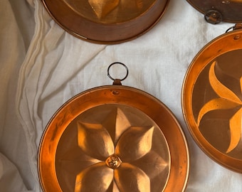 Wandhakenform aus Kupfer - Vintage, 4 erhältlich