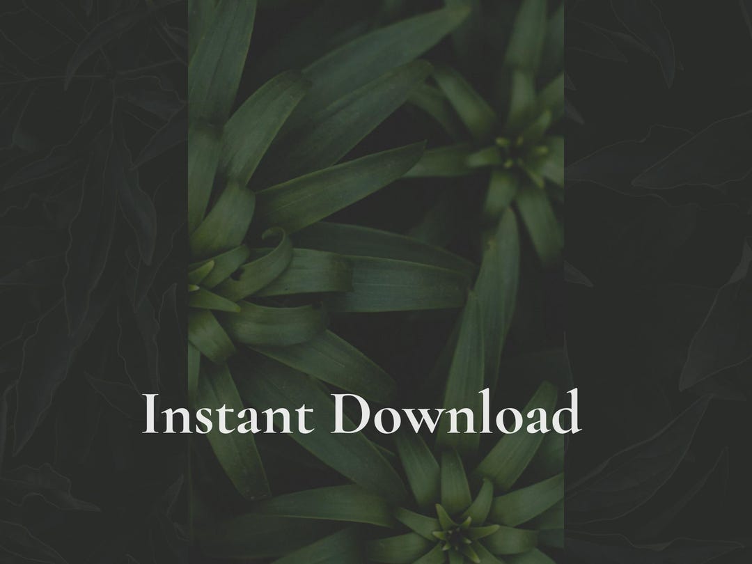 Plant Phone Wallpaper + Lock Screen Set | Botanical Green Leaf | iPhone ...