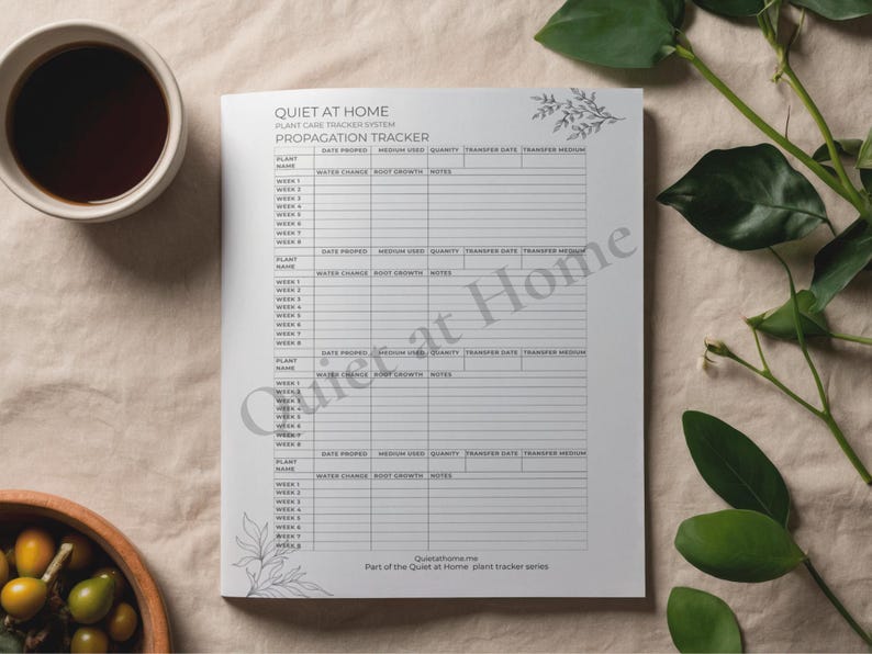 Plant Propagation Tracker Printable |houseplant Propagation Log | Plant ...