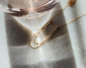 The Tides Necklace. 14k gold fill necklace. Pendant necklace. Minimalist necklace.