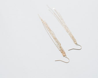 Sun Earring. chain dangle earrings. drop earrings. statement earrings. gold earrings. minimalist earrings.