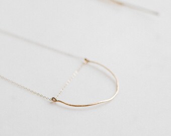 The Moonage Necklace. Gold Necklace. Geometric necklace. Minimalist gold necklace.